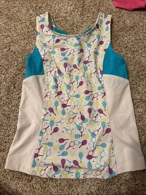 Prince Girls' Athletic Tank in Teal, Purple & White